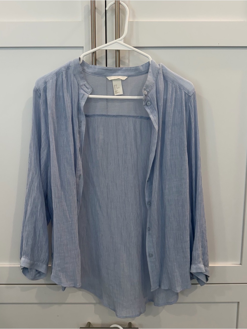 H&M Light Blue Casual Button-Down Shirt